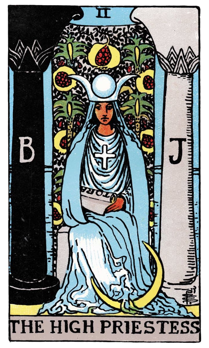Carta de Tarot Arcano II - A Sacerdotisa